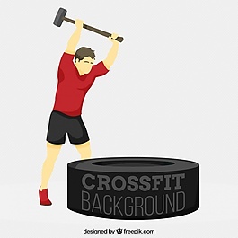 强壮的男人CrossFit的背景