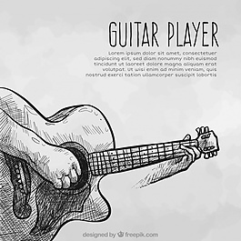 guitarrra素描背景