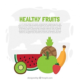 有多種水果的健康背景