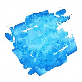蓝色的水彩笔刷