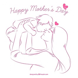 《快樂母親與嬰兒素描》的背景