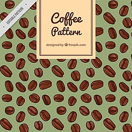 咖啡豆手绘咖啡豆图案