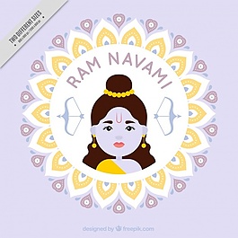 可爱的RAM navami背景