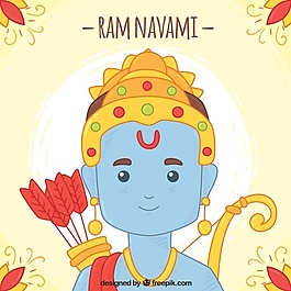 RAM navami手绘风格可爱背景