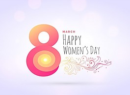 婦女節(jié)背景與花卉裝飾