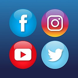 四个社交媒体图标