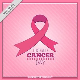 世界癌癥日粉紅色背景的條紋背景