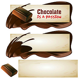 巧克力橫幅模板圖片