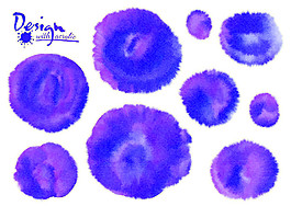 紫色水暈水墨背景圖片