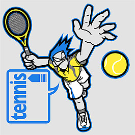 網球運動插畫圖片