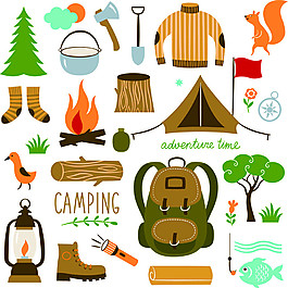 露營用品漫畫圖片