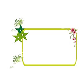 清新邊框花朵元素