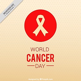 世界癌癥日紅色背景細節