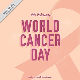 世界癌癥日背景與絲帶