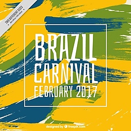抽象的笔触背景巴西狂欢节