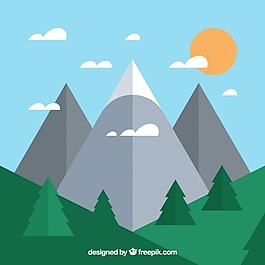 山地與森林在平面設計中的背景