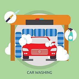 洗車背景設計