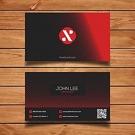 黑色和紅色公司名片