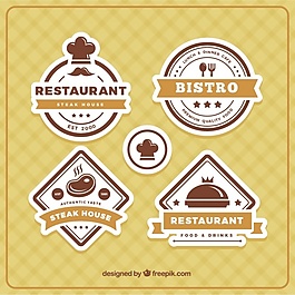 棕色色調的餐館標識