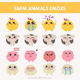 農場動物包emojis