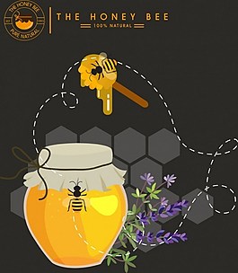 新鮮蜂蜜背景圖