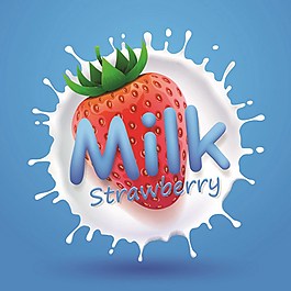 美味的牛奶草莓飲料背景圖