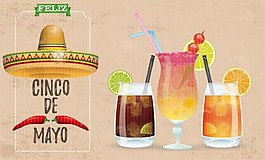 夏日暑假果汁飲料背景圖