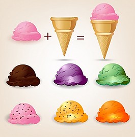冰淇淋矢量圖