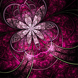 紫夜线条花朵背景图
