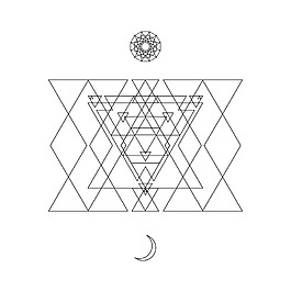 月亮星陣多邊形創(chuàng)意法陣矢量素材