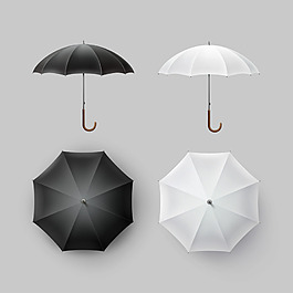 时尚黑白雨伞
