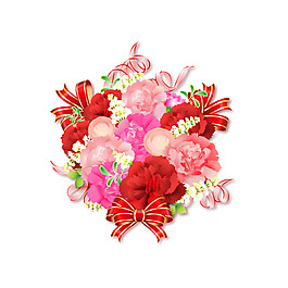 矢量彩色花朵元素