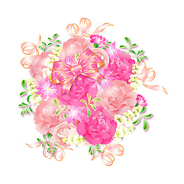矢量彩色花朵元素
