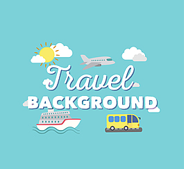 创意旅行元素背景矢量