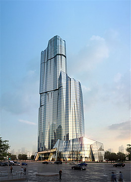 城市標志性高層商業建筑效果圖