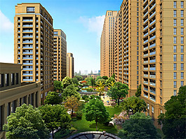 城市商業(yè)建筑綠化效果圖