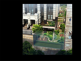 城市商業(yè)中心建筑效果圖