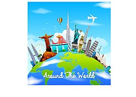 世界旅游廣告背景