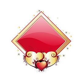 簡(jiǎn)約黃色心形元素