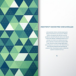 綠色多邊形簡約矢量背景