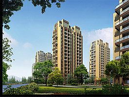 高檔住宅小區(qū)效果圖