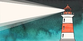 遠射指路海洋燈塔航海矢量源文件設(shè)計素材