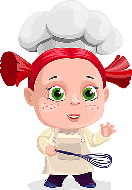 卡通兒童廚師素材設計