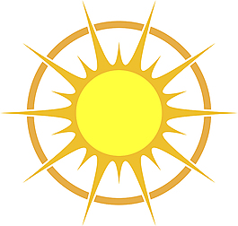 卡通太阳素材设计