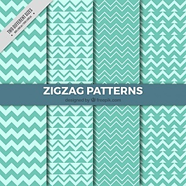 綠色的鋸齒形圖案