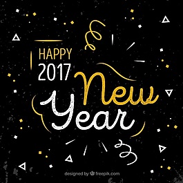 平面設(shè)計(jì)中幾何造型的新年背景