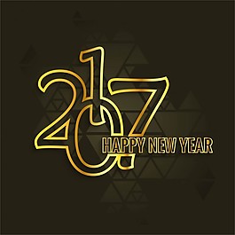 2017年度幾何黃金背景
