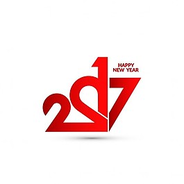 紅色數(shù)字新年背景