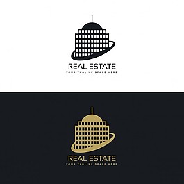 黑色和金色標志與建筑物