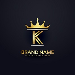 字母K标志与金冠